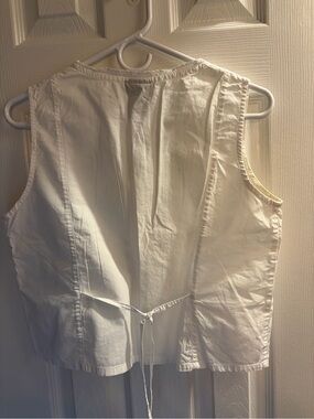 Route 66 White Sleeveless Cotton Vest